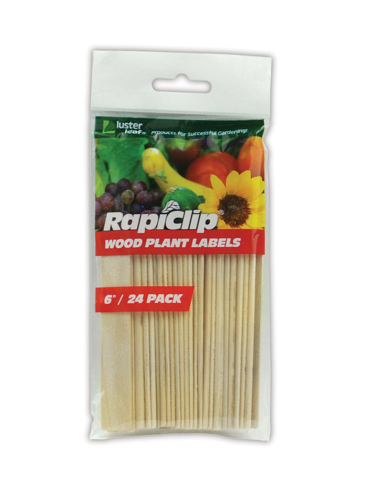 RAPICLIP 6" WOOD PLANT LABELS 24 pack